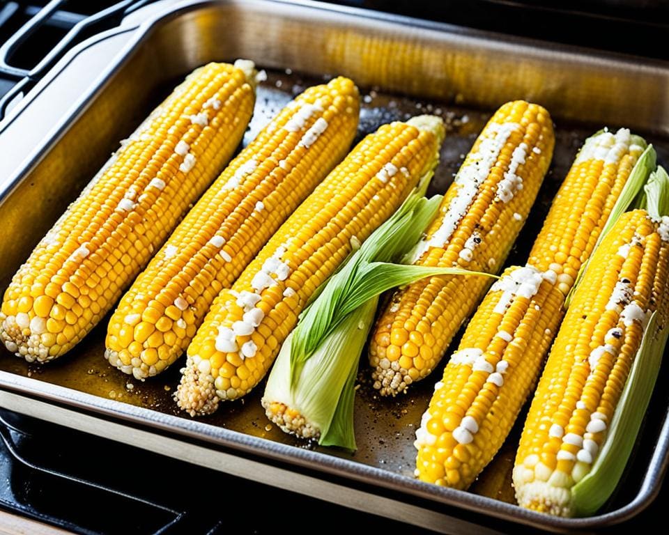 maïs in de oven bereiden
