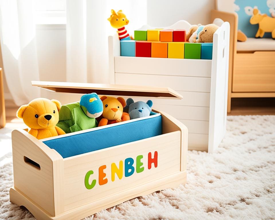 speelgoedbox met naam voor baby