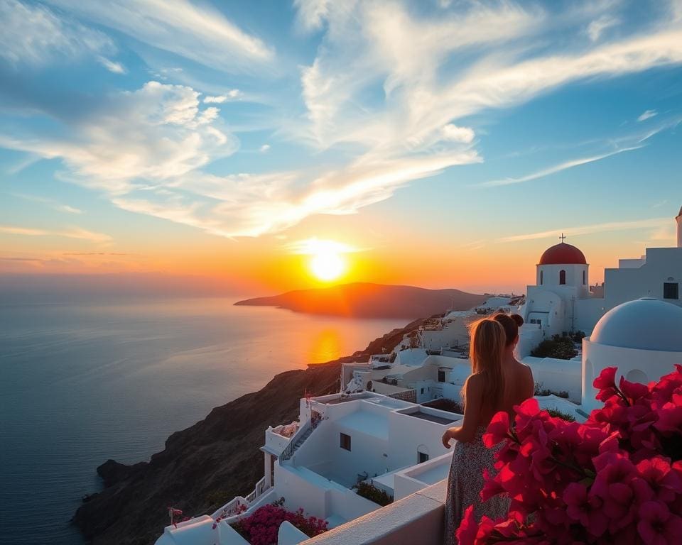 Geniet van de zonsondergangen op Santorini