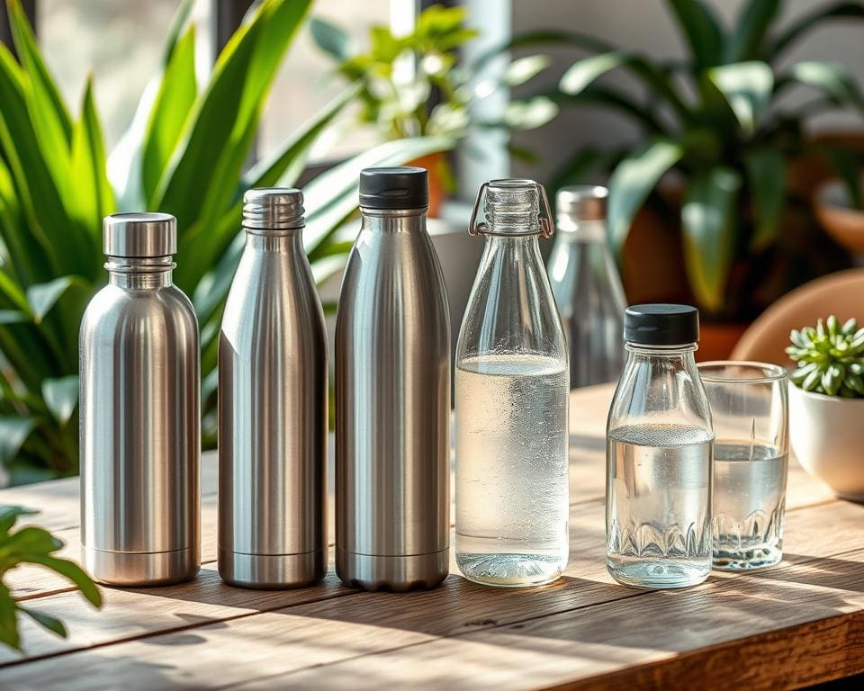 Herbruikbare drinkflessen voor dagelijks gebruik zonder plastic