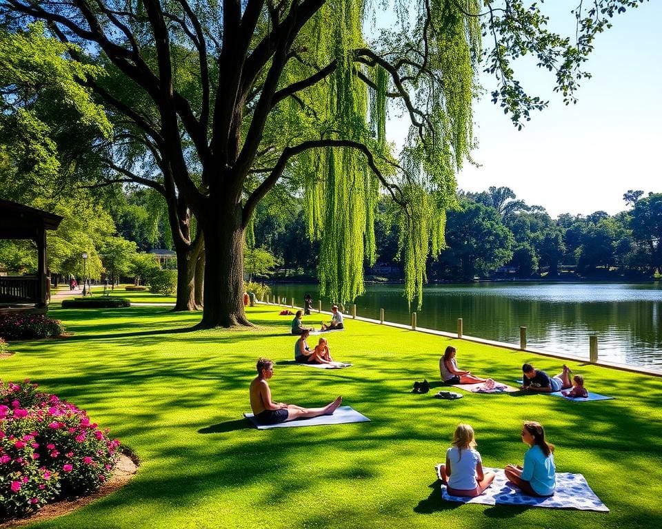 Parkdag met ontspannende activiteiten in de natuur