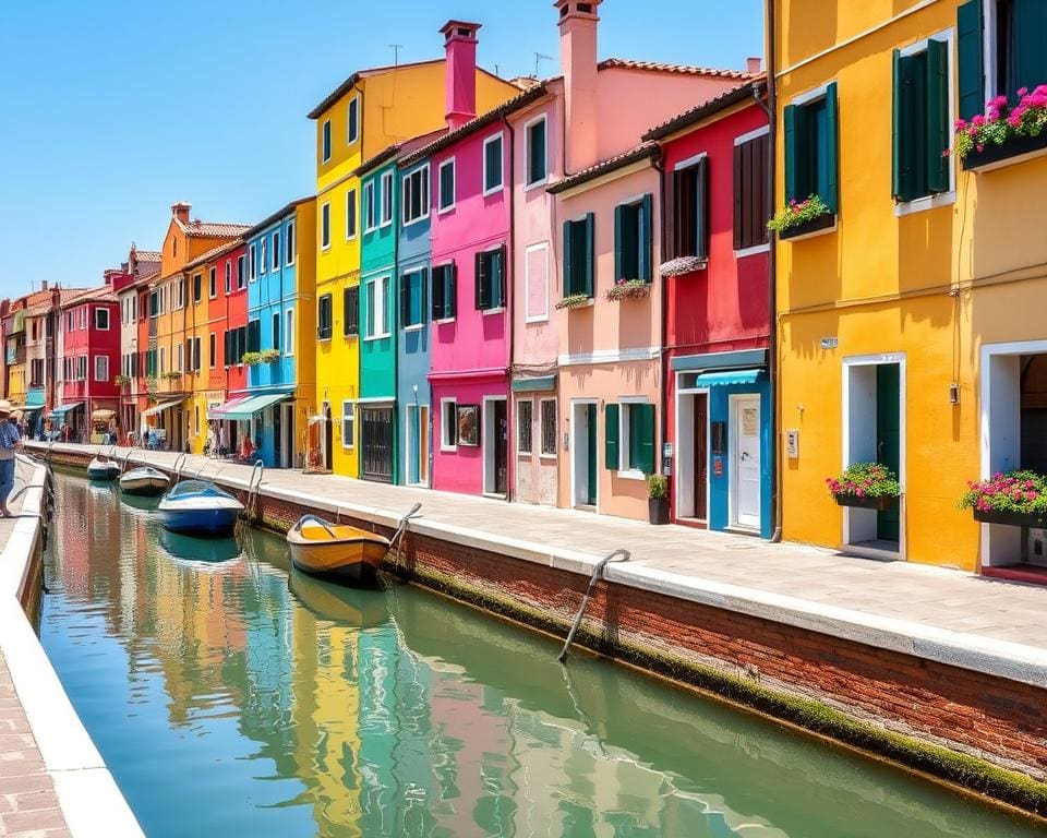 Verken de kleurrijke huizen van Burano, Italië