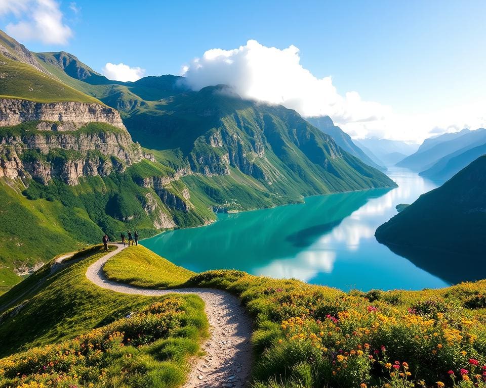 Wandel door de fjorden van Noorwegen