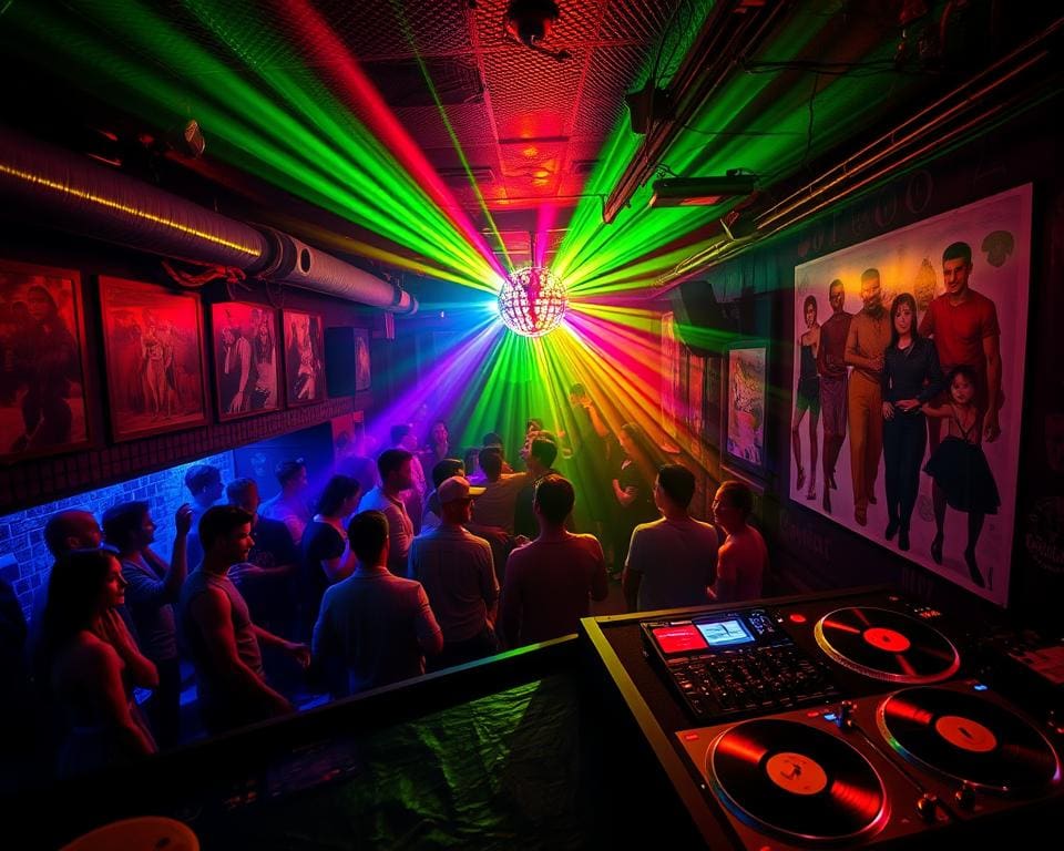 discotheekervaring in een verborgen club met alternatieve beats