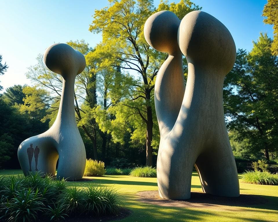 De surrealistische sculpturen van Henry Moore ervaren