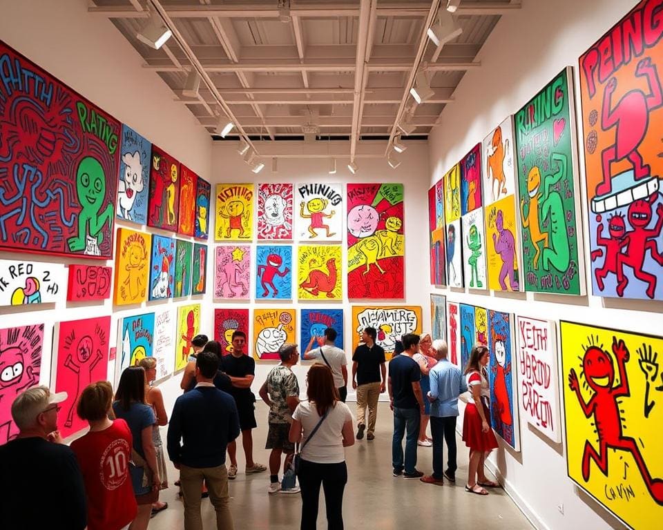 Keith Haring’s felle, speelse schilderijen bekijken