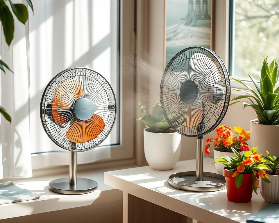 Tafelventilators die zorgen voor een frisse bries