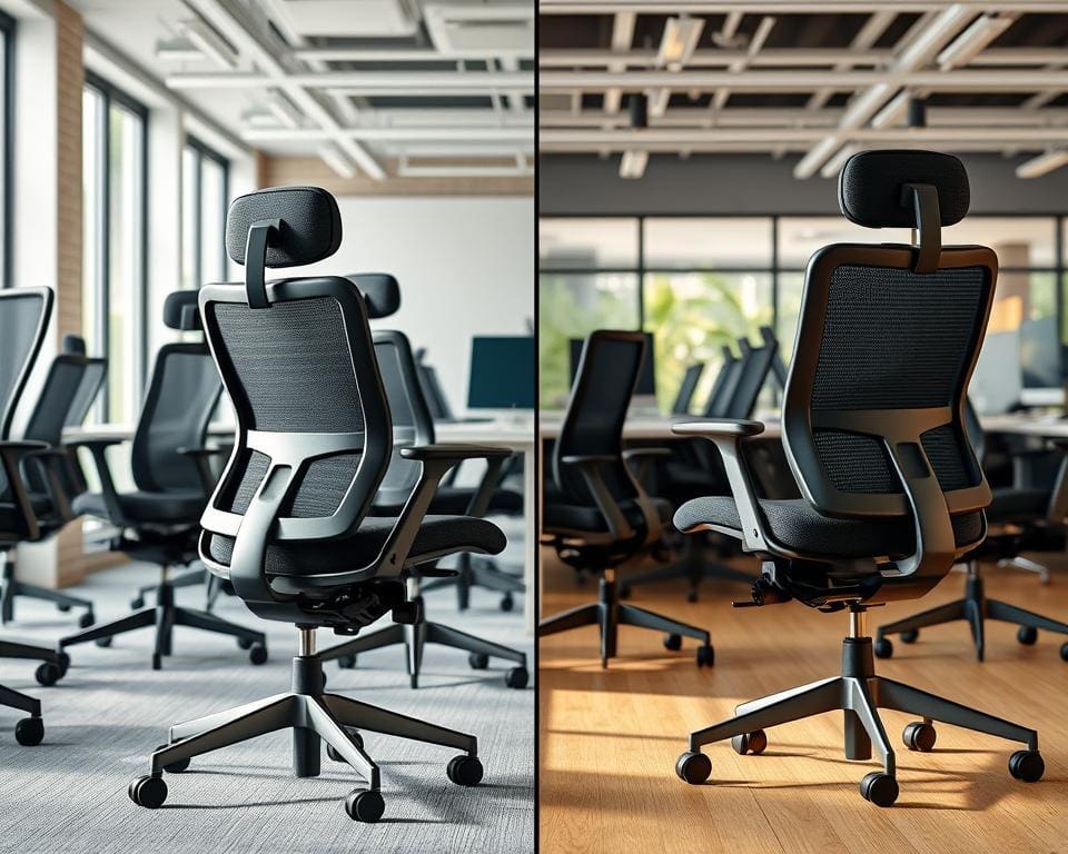 ergonomische bureaustoelen vs. traditionele bureaustoelen