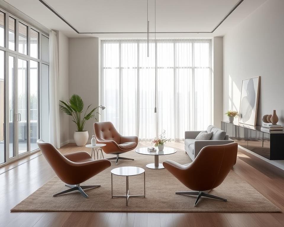 modern interieur met Arne Jacobsen meubelstukken