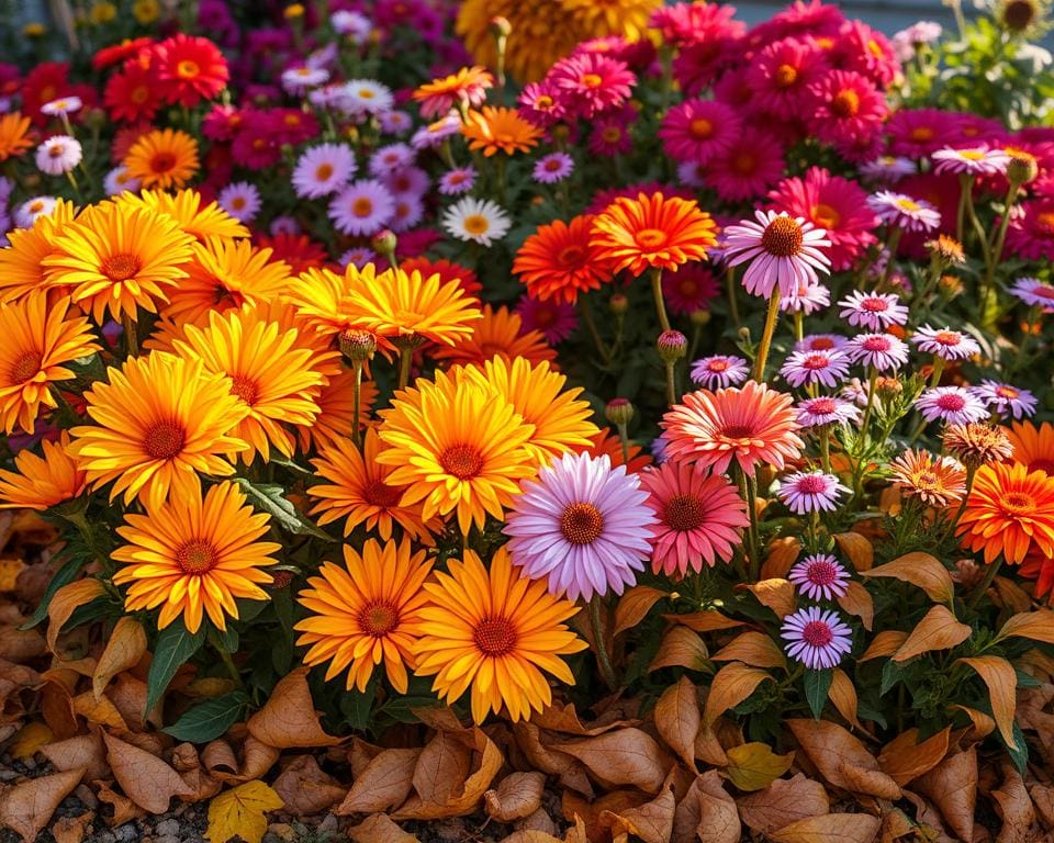 Bloemen voor herfstbloeiers