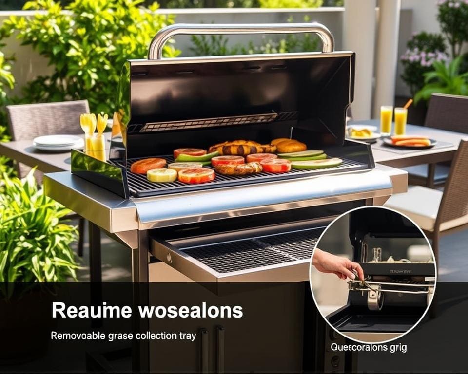 Elektrische grill met uitneembare vetopvangbak