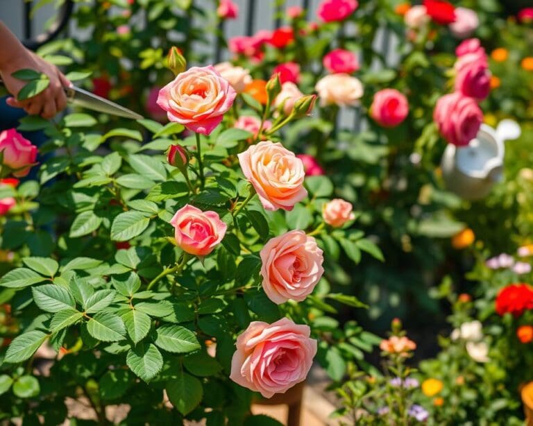 Hoe onderhoud je een rozenstruik in de zomer?