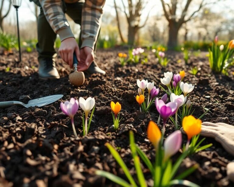 Hoe plant je krokussen voor een vroege bloei?