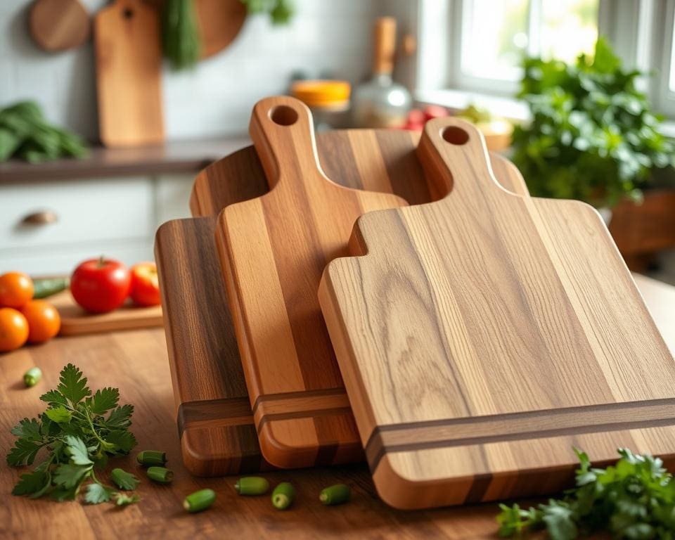 Houten snijplanken met sapgroef voor schoon koken