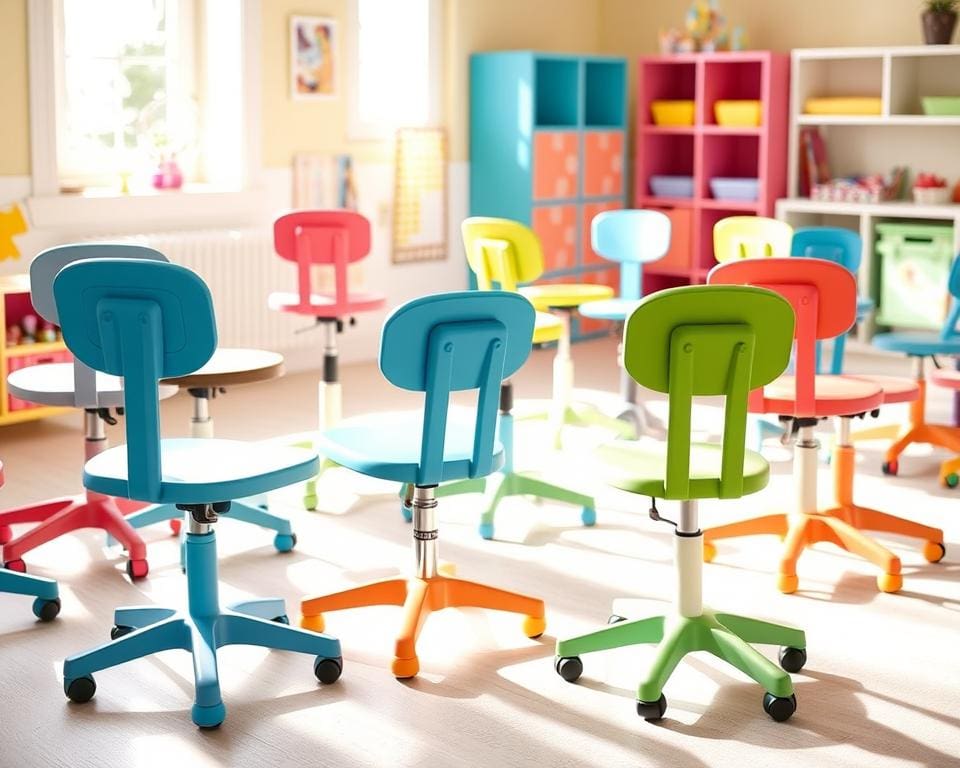 Kinderstoelen met een instelbare zithoogte