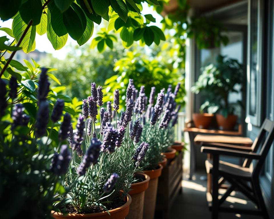 Kun je lavendel kweken op een balkon in de schaduw?