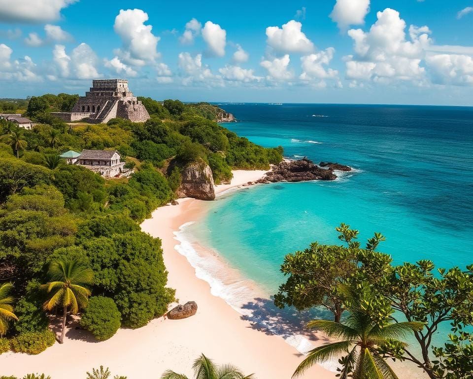 Tulum: witte zandstranden en Mayaruïnes