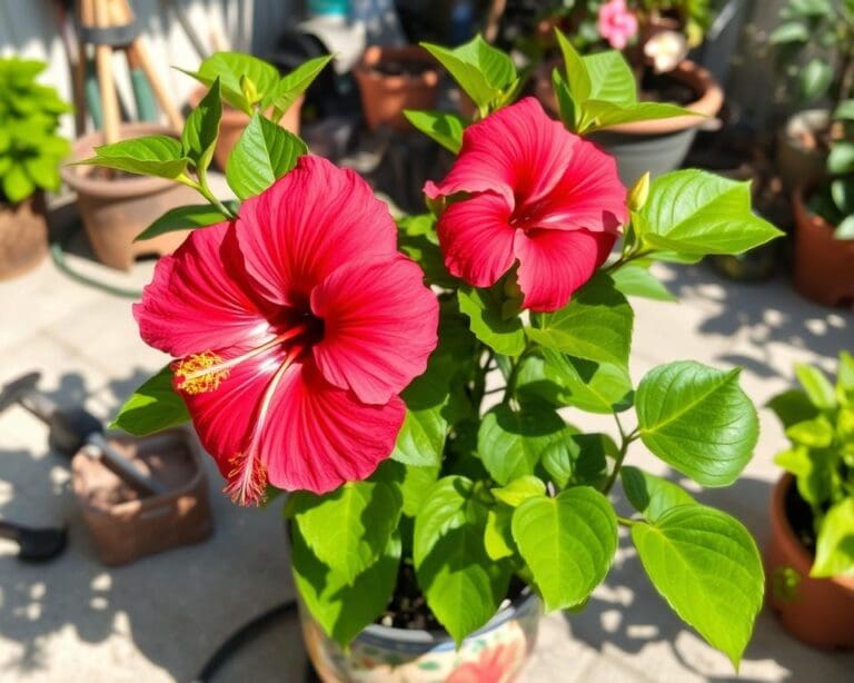 Waarom is een hibiscus geschikt voor potten?