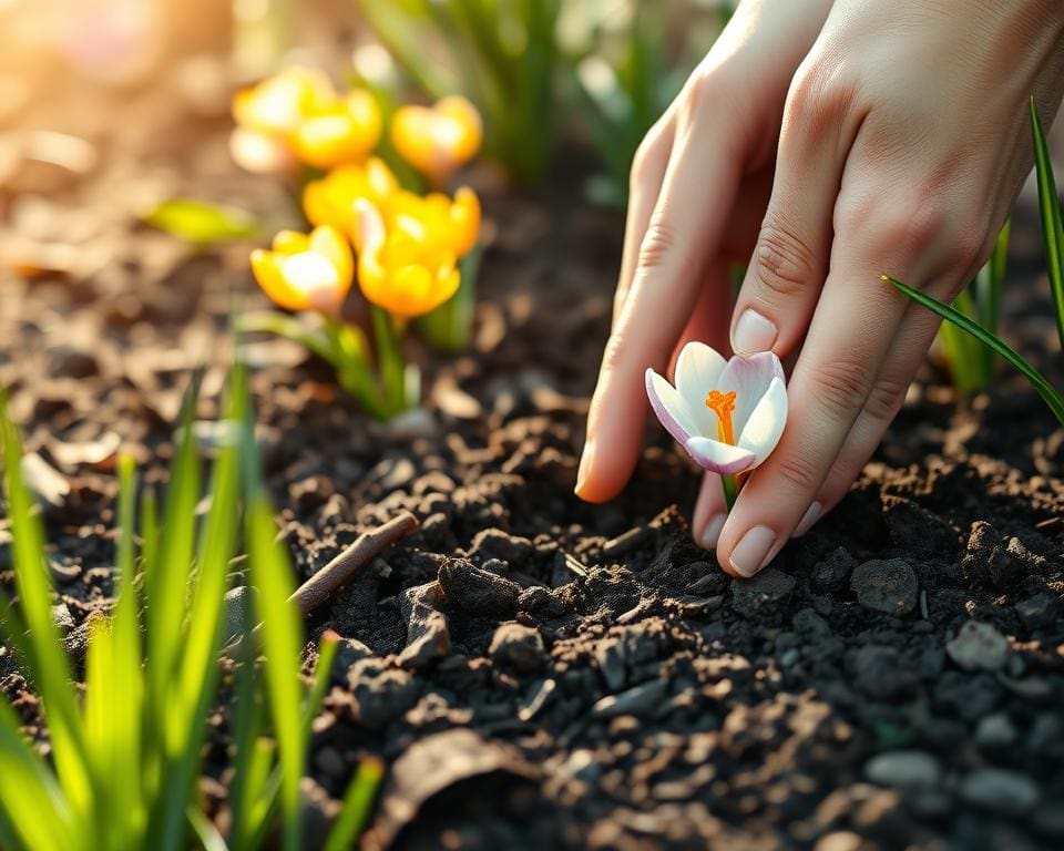 krokussen planten