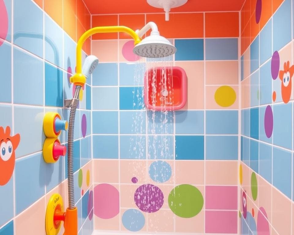 Douchepanelen met een kindvriendelijke straal