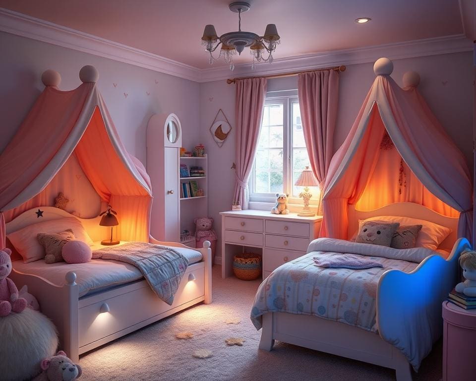 Kinderbedden met een ingebouwd leeslampje