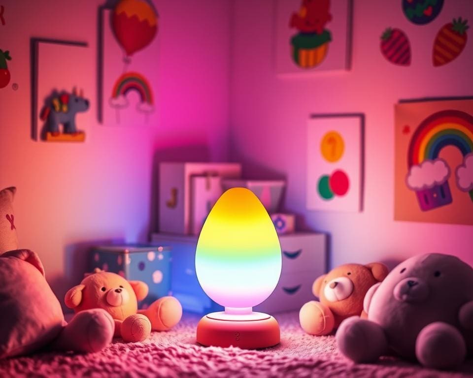 Kinderlampen met een regenboogkleurveranderfunctie