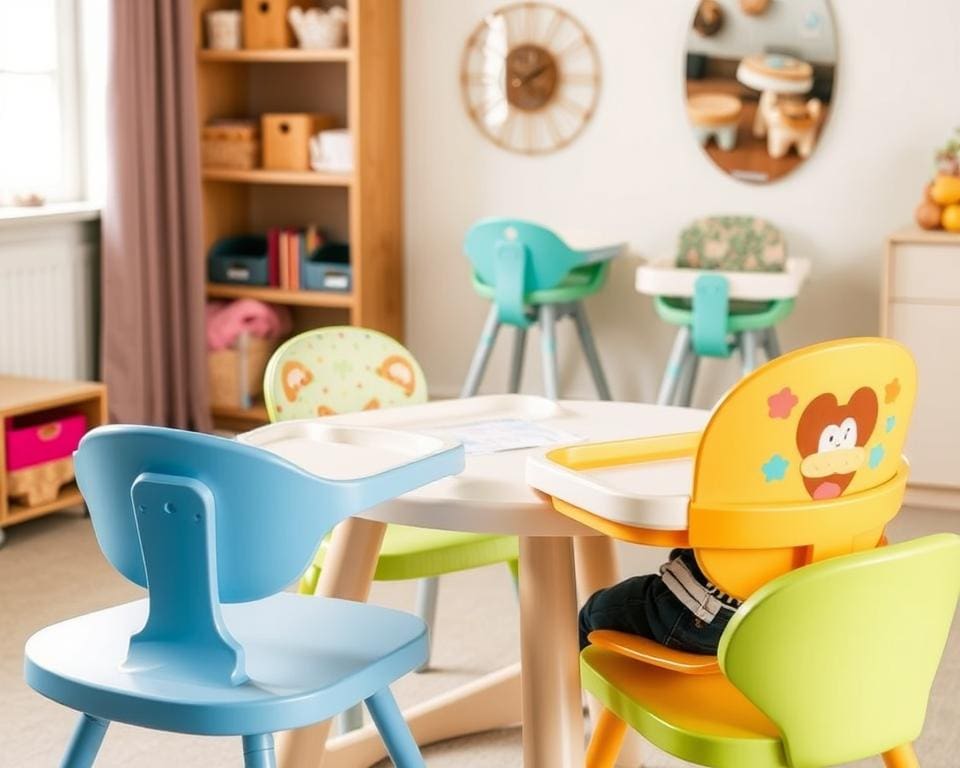 Kinderstoelen met een instelbare rugsteun