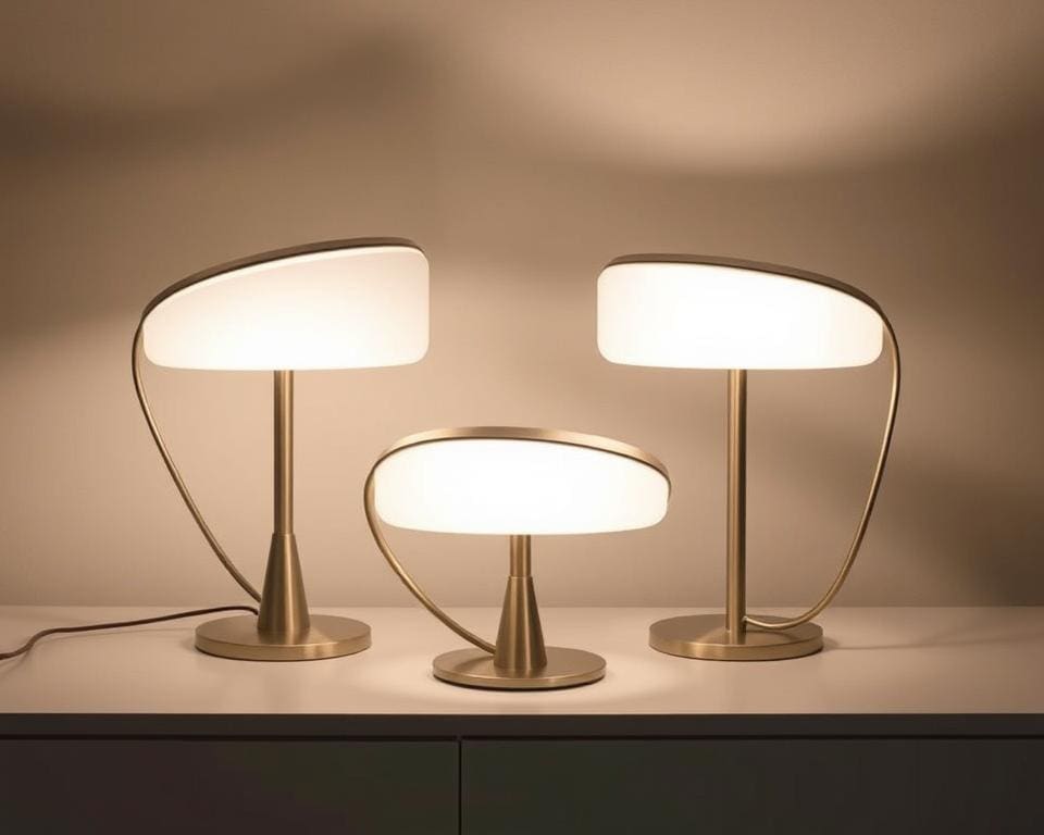 Tafellampen met een minimalistisch metalen ontwerp