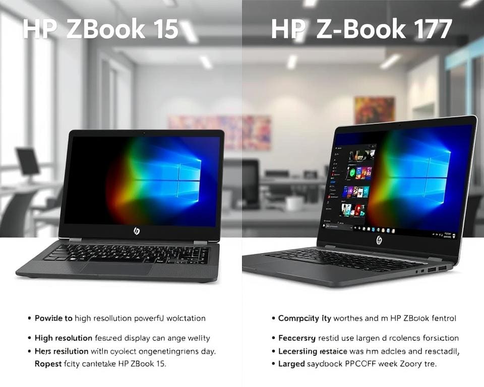 Vergelijking van HP ZBook 15 en HP ZBook 17