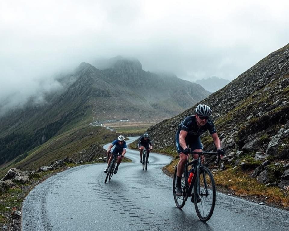 Uitdagende weersomstandigheden tijdens het fietsen in de Pyreneeën