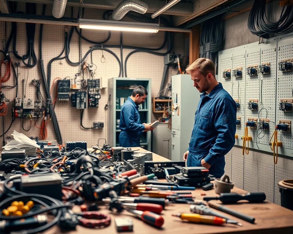 voorbereiding schakelmateriaal vervangen