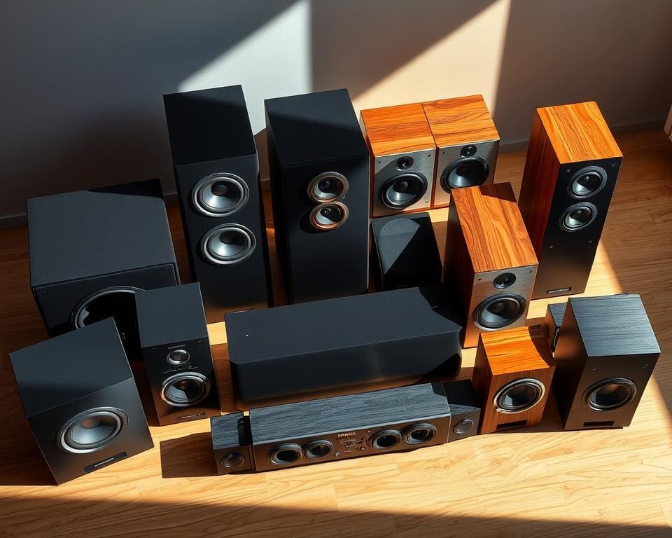 verschillende soorten speakers voor thuisbioscopen