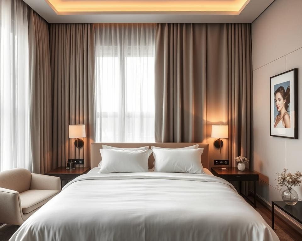 Hoe geef je een slaapkamer hoteluitstraling?