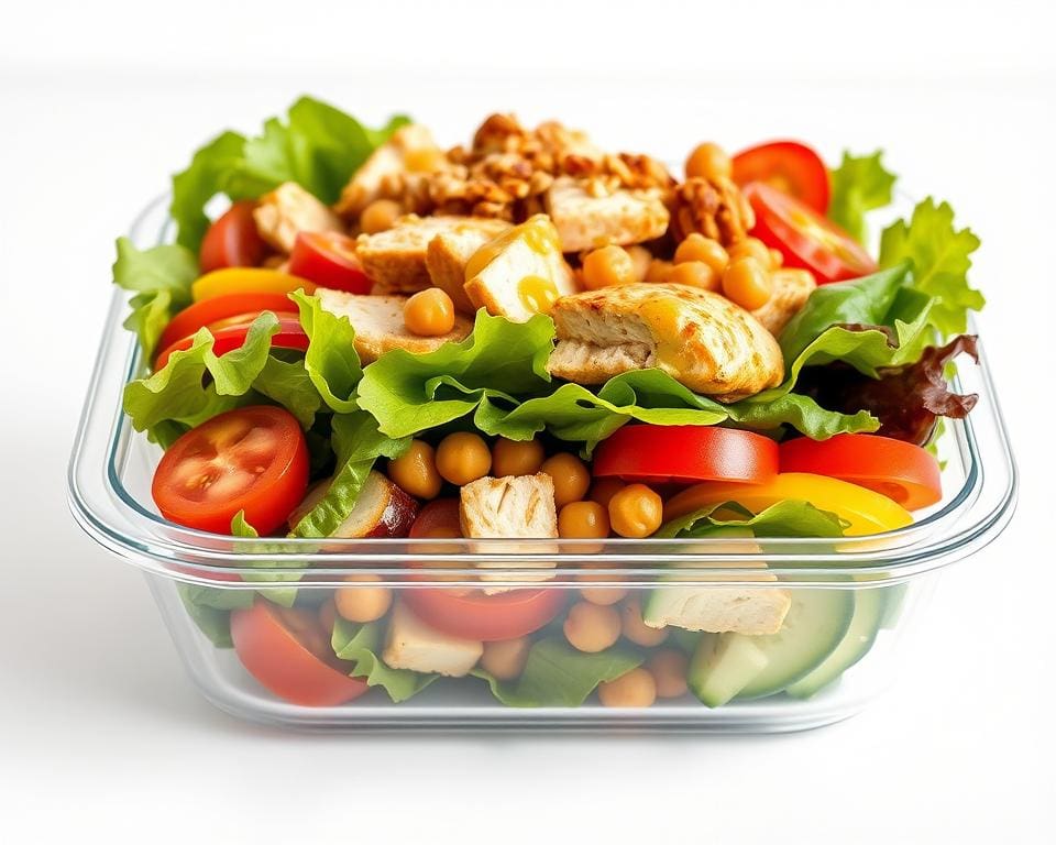 Hoe maak je een vullende salade to go?