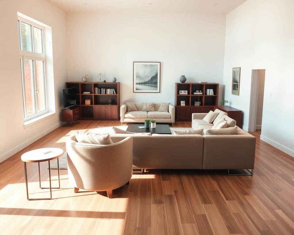 Hoe richt je een vierkante kamer logisch in?
