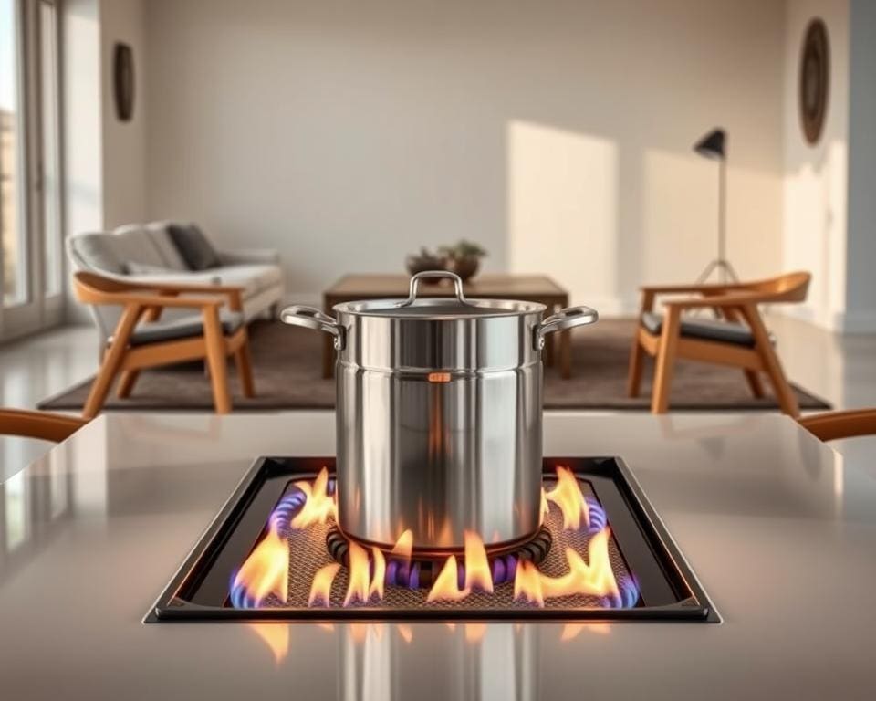 Kun je koken op een vuurtafel op gas?