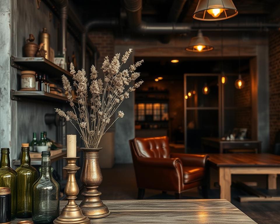 Vintage elementen in industriële stijl