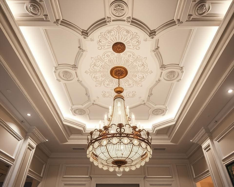 Wat zijn klassieke elementen voor een modern plafond?