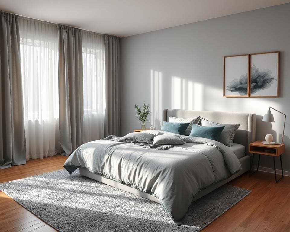 Wat zijn tips voor een serene slaapkamer in grijstinten?