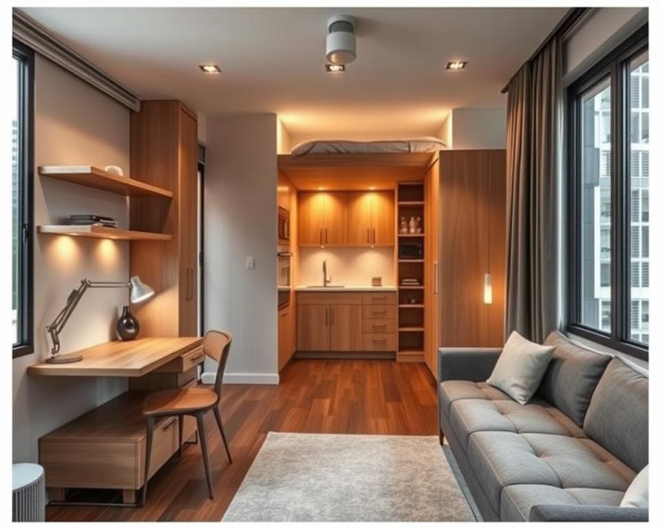 ruimtebesparende studio ideeën