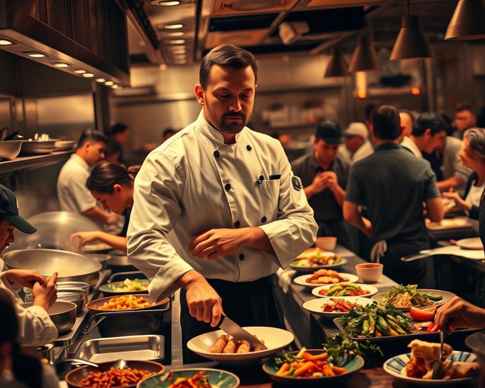 Hoe houdt een chef controle tijdens spitsuur?