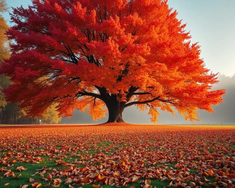 Waarom verkleurt de amberboom zo mooi?