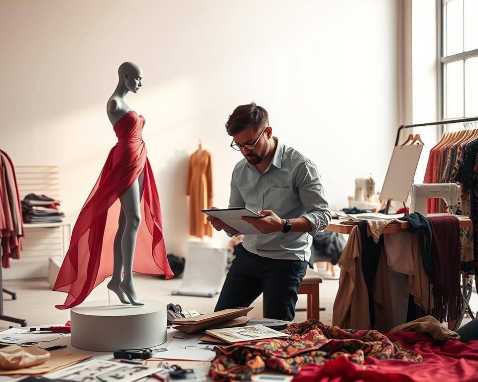Wat doet een modeontwerper in het ontwerpproces?