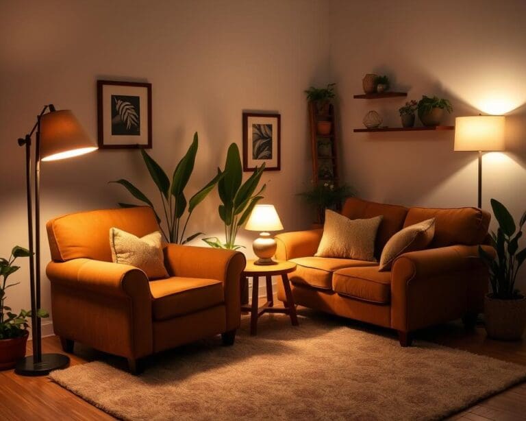 Sfeervolle verlichting voor een knusse zithoek