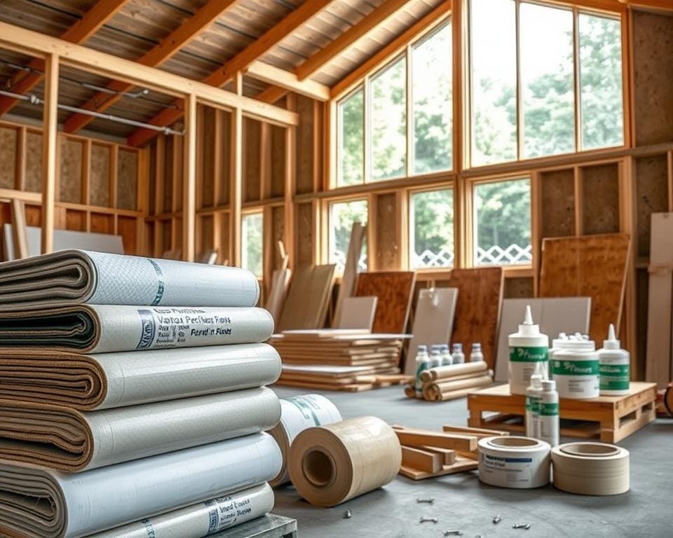 bouwmaterialen voor dampopen constructie