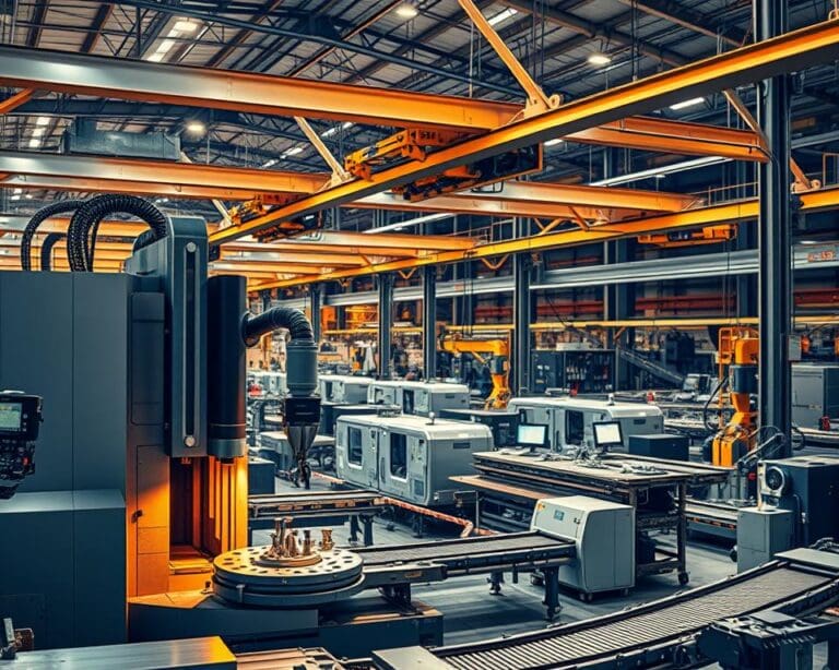 Industrieel werken met moderne machines