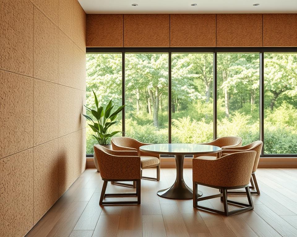 Wat zijn de voordelen van kurk als duurzaam interieurmateriaal?