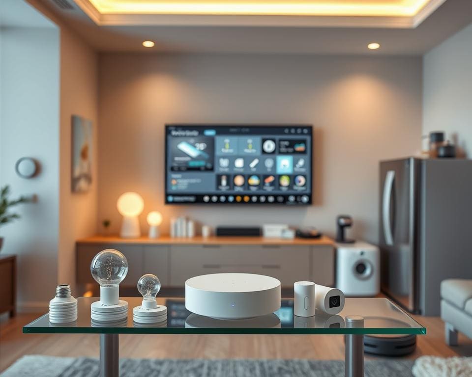 Welke slimme apparaten werken samen in een smart home ecosysteem?