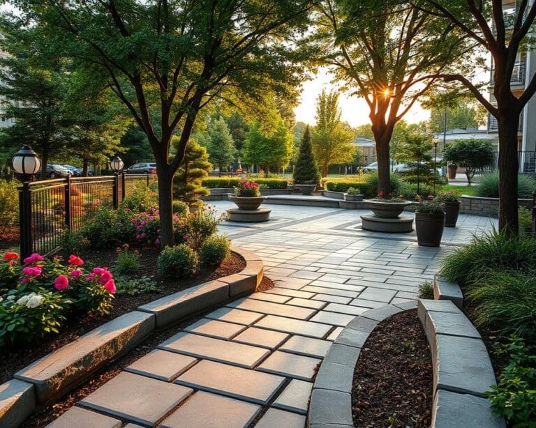 Hoe combineer je bestrating en groen harmonieus?