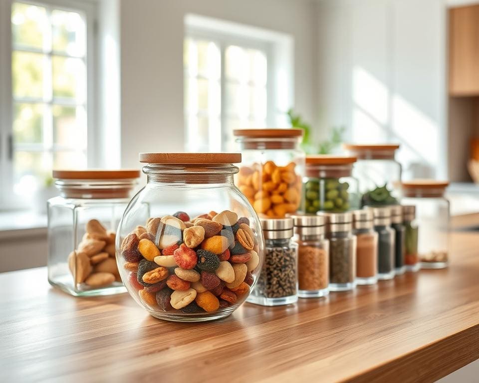 Wat is het voordeel van glazen bewaarbakjes?